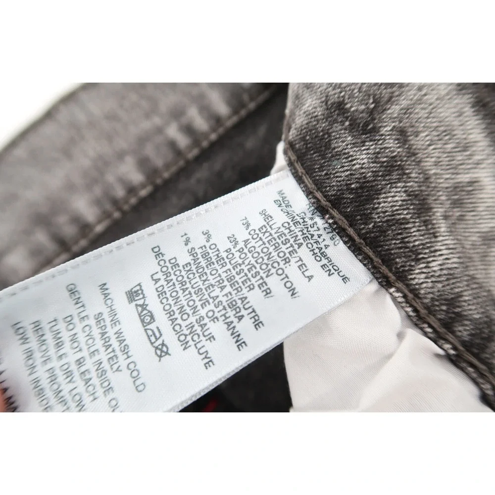 True Religion 36 Ricky Straight Bounty Gray Wash Red Stitching Denim‎ Jeans NEW